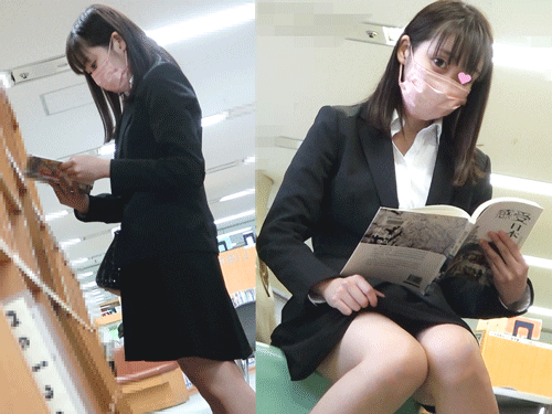 【撮影バレ】図書館で美女OLが食い込みTバック見せつけ!【隠し撮り/ローアングル/パンチラ】