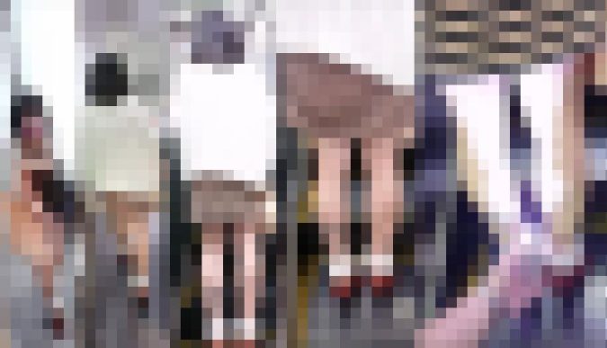 逆さの決定的瞬間!(119)ミニ丈ワンピ