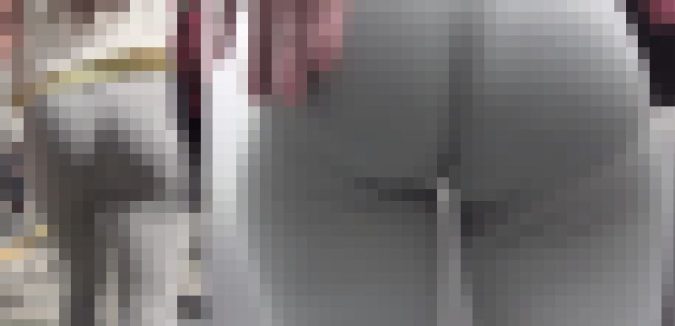 エレベーターでこっそりとお尻にタッチwグレーレギンスピタパン【激ヤバ動画】街撮り編 3作品セット 1019 1002 1018