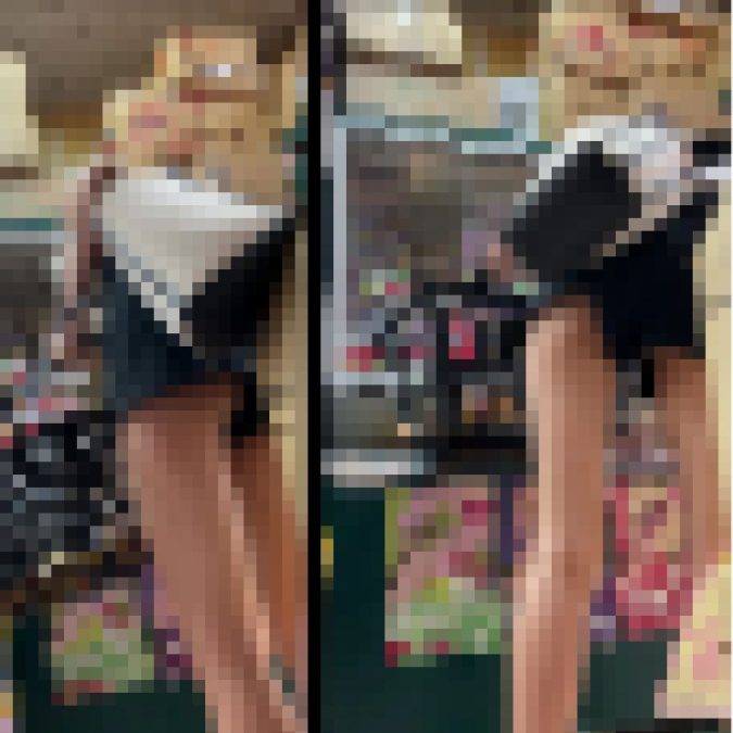 モデル並みのスタイル!!美脚からスケベな尻肉がこぼれます!!