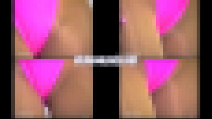 【再販】93ボディコン水着ダンス-3 <股間に食い込むハイレグ水着>