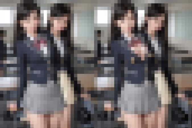 ブレザー制服の女子高生を透視!?制服のその下を覗き見る