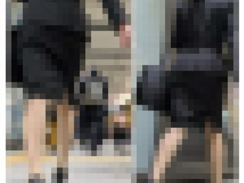 【286】良スタイルのリクルートスーツOLさんの歩行にじっくり密着!(前編)