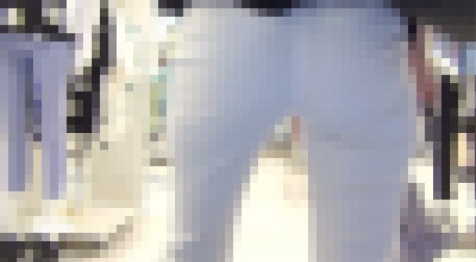 【FHD高画質】 正体不明の謎の白ピタパン美女
