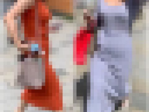 【再販】No.879「乳エロ過ぎ!美人彼女のリブニットワンピース姿」