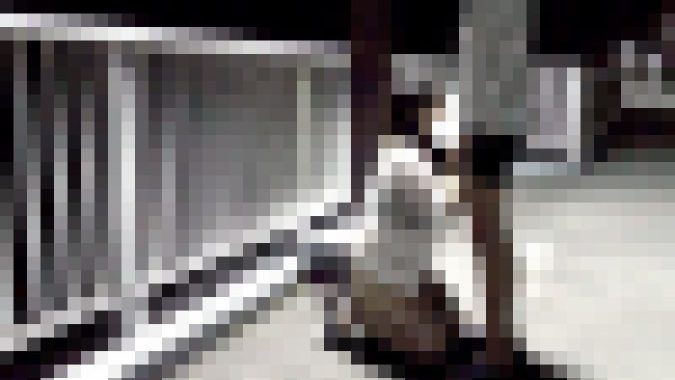 ぽっちゃりセフレと夜中に歩道橋で立ちバック&正常位に挑戦!