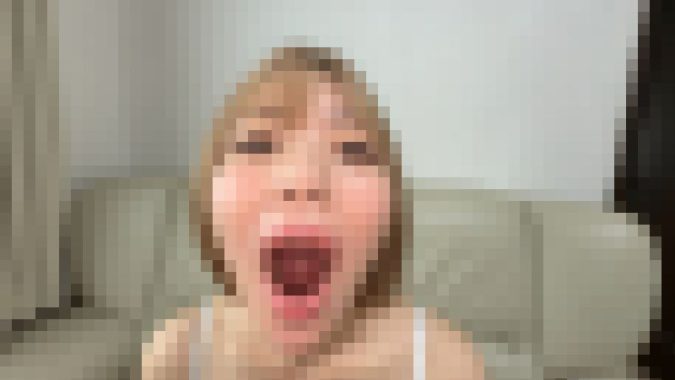 【再販】【個人撮影】朝海凪咲の初喉チンコ触り&口内観察