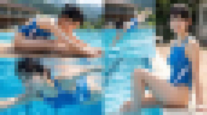 【AI写真】夏の林間学校のプールで魅せる!弾けるボディ!爽やかハイレグな健康的な美少女達の一夏の思い出