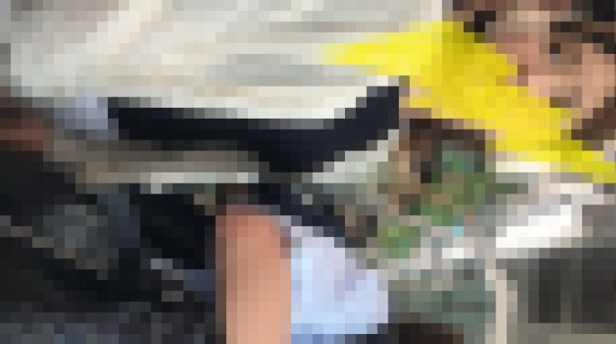 超良い具合の巨乳お姉さん至近距離ロックオン!