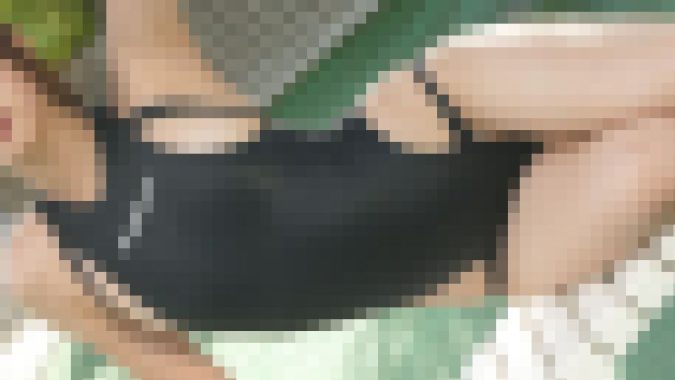 真夏のコスプレイベント! 野外プールはカメコ天国!ハイレグビキニ祭りNO-13 黒競泳水着食い込み編