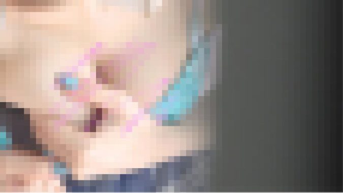 【試着室24】【巨乳青チェギャルのおっぱい計測&ルーズパンチラ】